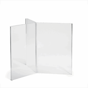 Portamenús Acrílico Tipo Trébol – 3 Caras